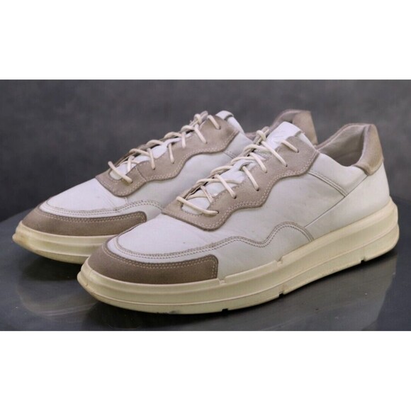 ECCO Soft 10 Men's Sneakers Trainers Shoes Size EU 46 US 12-12.5 Leather White